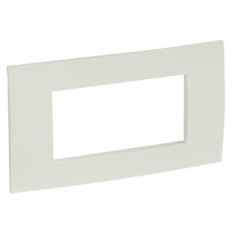 Placca Legrand Vela quadra bianca lucida 4 moduli 685642 Placca Legrand Vela quadra bianca lucida 4 moduli 685642